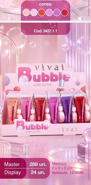 GLOSS GLITTER BUBBLE VIVAI C/24PCS