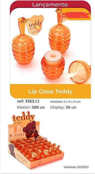 LIP GLOSS TEDDY VIVAI C/36PCS