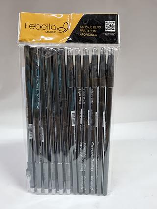 LAPIS DE OLHO PRETO FEBELLA C/12PCS