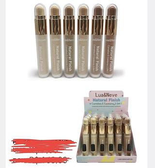 CORRETIVO E CONTORNO 2 EM 1 LUA NEVE C/24PCS