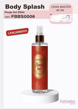 BODY SPLASH ROUGE OUT 200ML FEBELLA C/12PCSFB