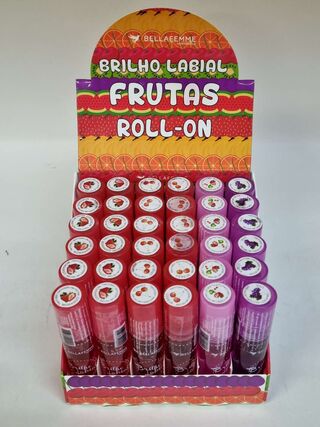 brilho labial frutas roll-on bella femmec/36pcs