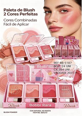 PALETA DE BLUSH 2 CORES PERFEITAS BOBBI RARA C/24CPS