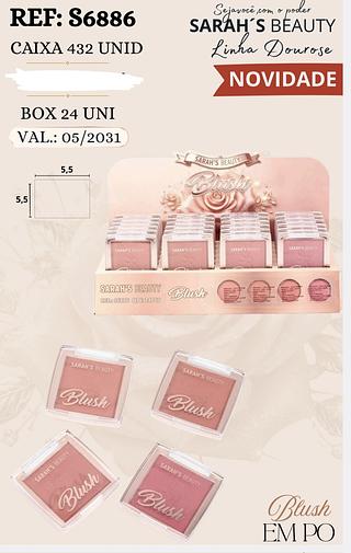 BLUSH EM PO SARAHS BEAUTY C/24PCS