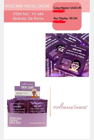 MASCARA FACIAL SACHE REDUTOR DE POROS YOYO MAQUIAMOR C/60PCS
