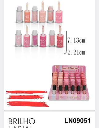 BRILHO LABIAL LUA NEVE C/24PCS
