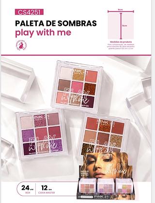 PALETA DE SOMBRAS PLAY WITH ME PINK 21 C/24PCS