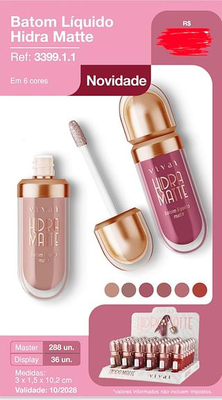 BATOM LIQUIDOHIDRA MATTE C/36PCS