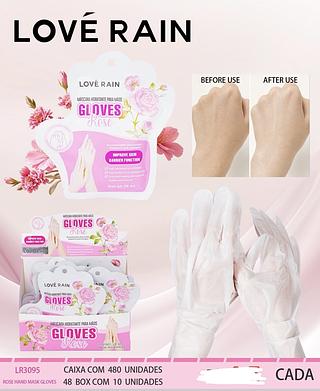 MASCARA HIDRATANTE PARA MAOS ROSE LOVE RAIN C/10PCS