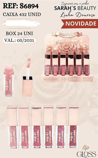 LIP GLOSS SARAHS BEAUTY C/24PCS