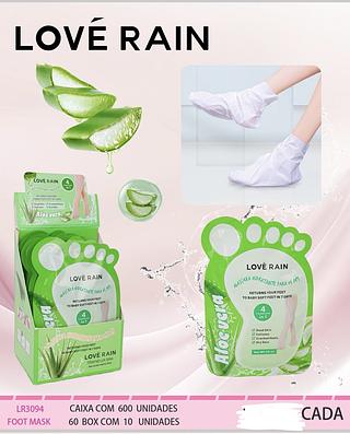 MASCARA HIDRATANTE PARA PES ALOE VERA LOVE RAIN C/10PCS