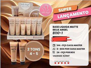 BASE LIQUIDO MATTE TONS 4-5 BELLE ANGEL C/24PCS