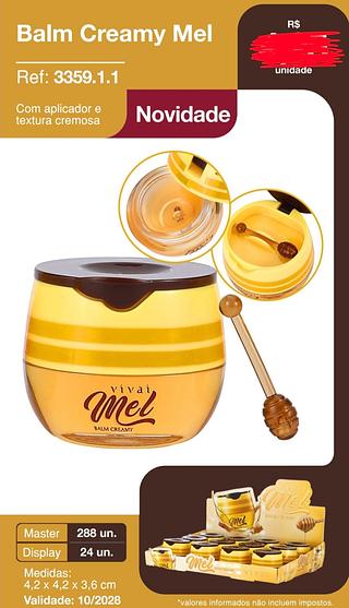 BALM CREAMY MEL VIVAI C/12PCS