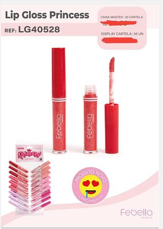 LIP GLOSS PRINCESS FEBELLA C/36PCS