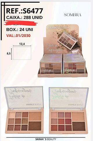 PALETA DE SOMBRAS E CONTORNO SARAHS BEAUTY C/24PCS