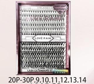 KIT CILIOS TUFINHO C/12PCS 20P-30P LOVE RAIN