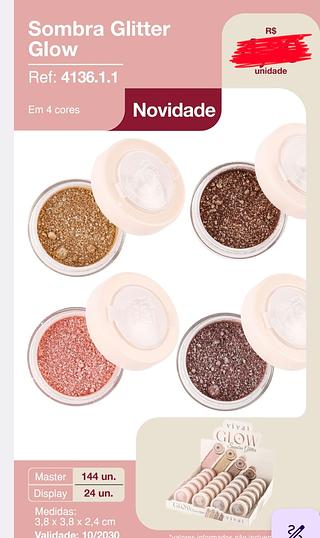 SOMBRA GLOW GLITTER VIVAI C/24PCS