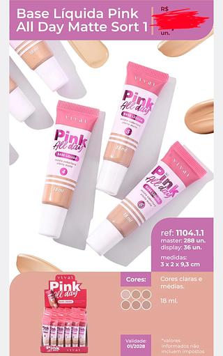 BASE PINK ALL DAY SORT 1 VIVAI C/36PCS