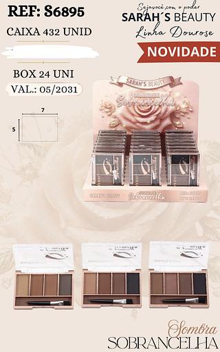 SOMBRA PARA SOBRANCELHA SARAHS BEAUTY C/24PCS