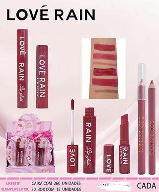 LIP GLOSS E LAPIS LOVE RAIN C/12PCS
