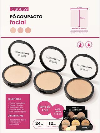 PO COMPACTO FACIAL PINK 21 C/24PCS