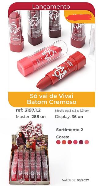 BATOM CREMOSO VIVAI COLORIDO C/36PCS