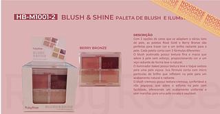 PALETA DE BLUSH E ILUMINADOR RUBY ROSE C/12PCS