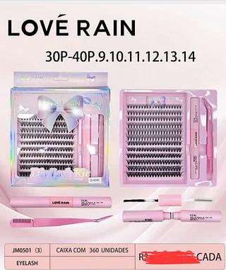 KIT CILIOS LOVE RAIN 30P-40P C/12PCS