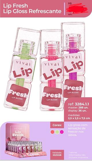 LIP GLOSS LIP FRESH VIVAI C/36PCS