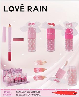 KIT LIP GLOSS E LAPIS LOVE RAIN C/24PCS