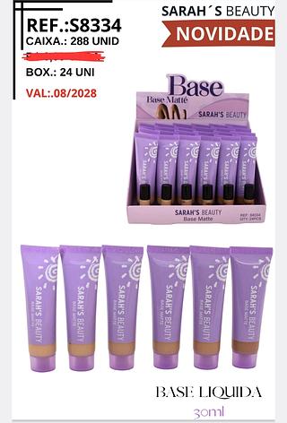 BASE LIQUIDO MATTE SARAH SBEAUTY C/24PCS