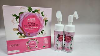 MOUSSE MICELAR LIMPEZA FACIAL ROSA MOSQUETA PHALLE BEAUTY C/12PCS