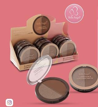 iluminador e contorno belle angel c/12pcs