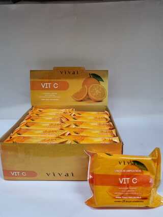 lenco de limpeza facial-vitamina c