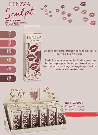 KIT BATOM LIQUIDO MATTE 2 EM 1 FENZZA C/24PCS