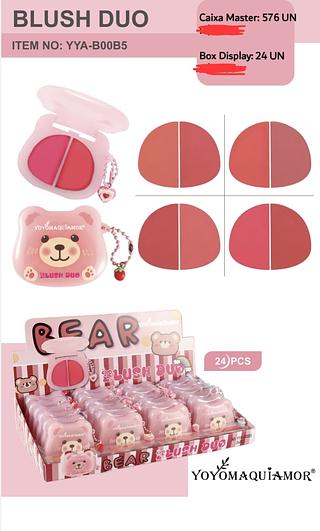 DUO BLUSH YOYO MAQUIAMOR C/24PCS