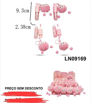 LIP GLOSS COM CHAVEIRO LUA NEVEC/24PCS