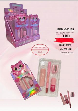 LIP GLOSS +LIP BALM +LAPIS BOCA +APONTADOR BOBBI RARA C/12PCS