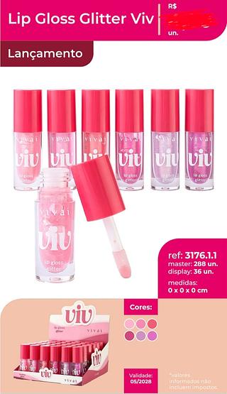 LIP GLOSS GLITTER VIV VIVAI C/36PCS