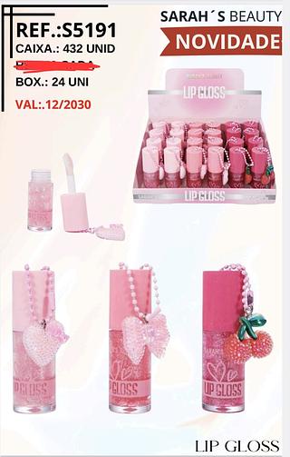 LIP GLOSS SARAHS BEAUTY C/24PCS