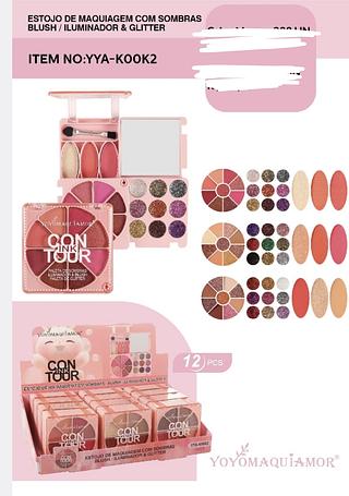 ESTOJO DE MAQUIAGEM YOYO MAQUIAMOR C/12PCS