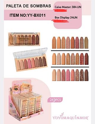 PALETA DE SOMBRAS YOYO MAQUIAMOR C/24PCS