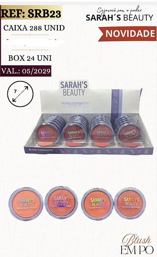 BLUSH EM PO SARAHS BEAUTY C/24PCS