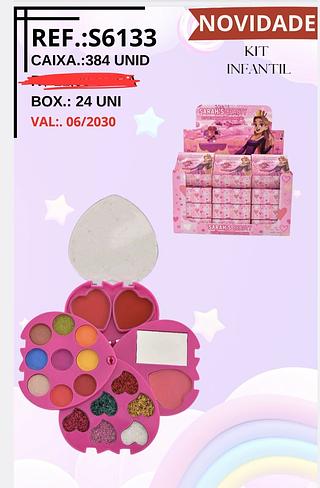 KIT MAQUIAGEM INFANTIL SARAHS BEAUTY C/24PCS