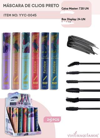 MASCARA DE CILIOS PRETO YOYO MAQUIAMOR C/24PCS
