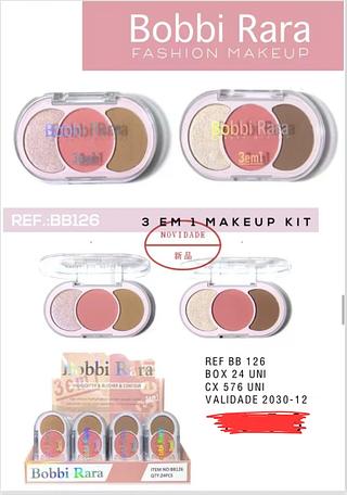 KIT MAKE 3 EM 1 BOBBI RARA C/24PCS