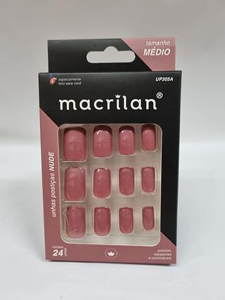 unhas posticas medio nude c/12pcs