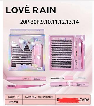 KIT CILIOS LOVE RAIN 20P-30P C/12PCS