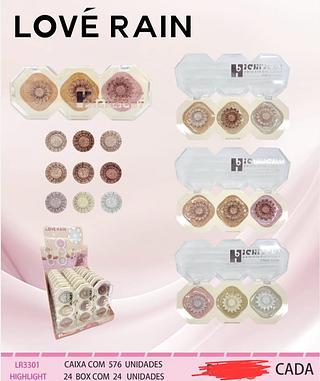 PALETA DE ILUMINADOR LOVE RAIN C/24PCS