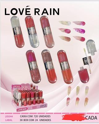 BRILHO LABIAL LOVE RAIN C/24PCS